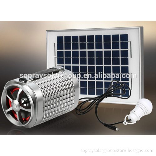 Solar System Bluetooth Energy FM Radio Rechargeable Battery Auto Kit With Solar Rechargeable Battery and LCD Display system
